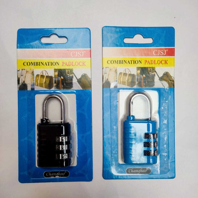 Kaizing 2 lock 3 Digit Combination Padlock/Password Lock/resettable Combination Lock Padlock(blue blck)