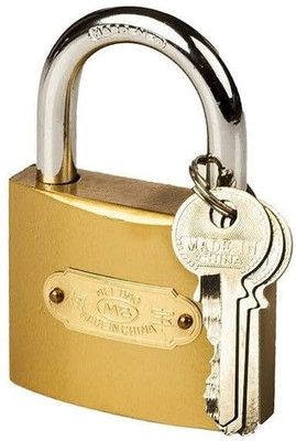 Rhobos Golden Heavy-Duty Pressing Padlock 50mm Lock(Golden)