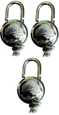 Loki 75 MM PADLOCK 3 PCs LOCK 9 KEYs Padlock(Red)