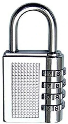 ZIGLY 4 Digit Steel Safe Pin Hand Bag Shaped Combination Lock Lock(Silver)