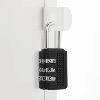 Justakeit 3 Digit Number Locks for Luggage Bag Travelling Password Locks Combination Combination Lock(Black)