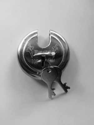 OmShreeShyam Round Shutter Lock (100mm) Padlock(Silver)