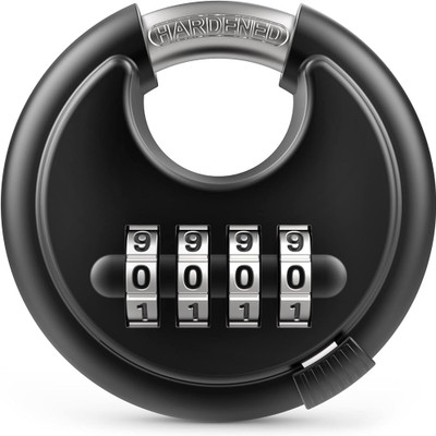 Store2508 Combination Disc Padlock Number Lock Combination Lock(Black)