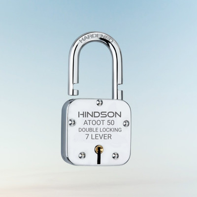 HINDSON Small lock and key door lock for home,7 lever gate Atoot 50 door Lock(Silver)