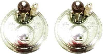 Loki 90 MM SHUTTER LOCK 2 PCs 4 KEYs Padlock(Red)