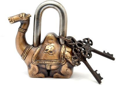 HanDecor Camel Design Golden Functional Padlock(Golden)