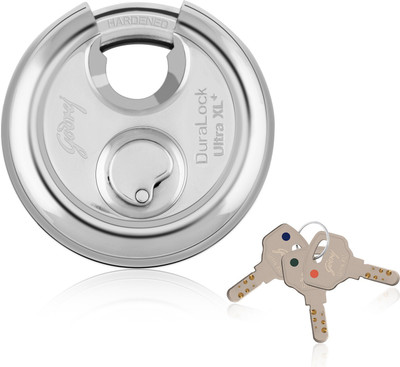 Godrej Locks Duralock 3 Keys - 70 mm Padlock(Silver)