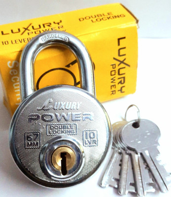 alone Special Round 65mm Lock for Home Gate Shops & Shutter, 3 Keys Each Lock (Pack5) Padlock(Silver)
