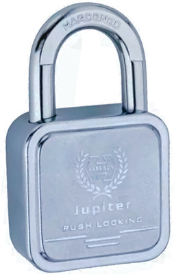 HARRISON Square Padlock 65mm 12 Pin with 3 Computerised Keys JUPITER-0668 PK_1/ Steel Padlock(Chrome Plated)