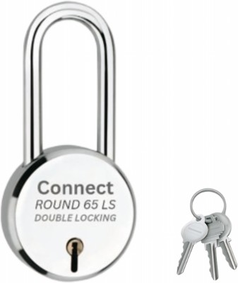 Connectlocks Padlock Round 65 LS with 3 Keys, Stainless Steel, 7 Levers Padlock(Steel)