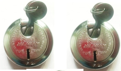 Loki 75 MM SHUTTER LOCK 2 PCs LOCK 8 KEYs Padlock(Silver)