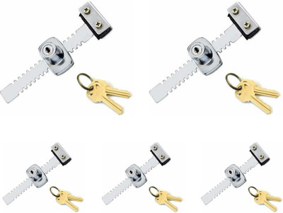 Shyam Sarowar 5 Piece Sliding Glass Lock Lock(Silver)