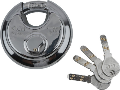 ALYRATOOLS KICH 90mm Stainless Steel Ultra Disc Padlock Lock(Silver)