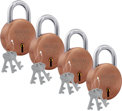 Malaikah Rose Gold Round 65mm Padlock(Maroon)