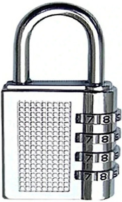 AEC 4-Digit Safe PIN Hand Bag Shaped Padlock Combination Lock(Silver)