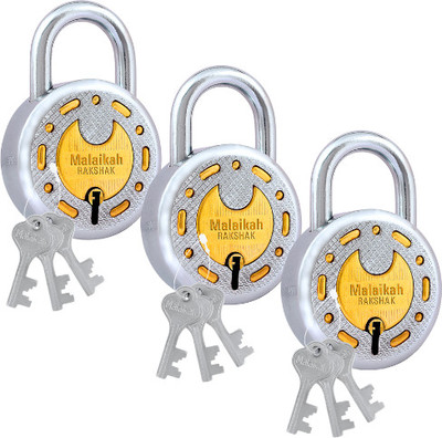Malaikah Rakshak Round 65mm Padlock(Multicolor)