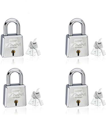 Ccore Super Shakti Supremo Double Locking 4 Keys | 75mm Padlock(Silver)