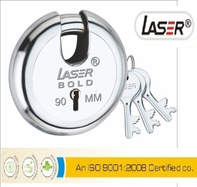 LASER Bold 90mm Padlock Lock(Silver)
