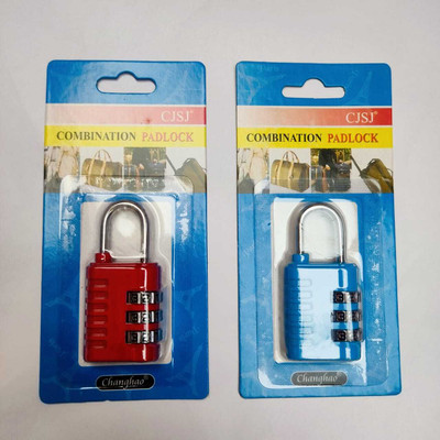 Kaizing 3 Digit Brass Re-Settable Combination /Password Lock/resettable Combination , Lock(blue / RED)