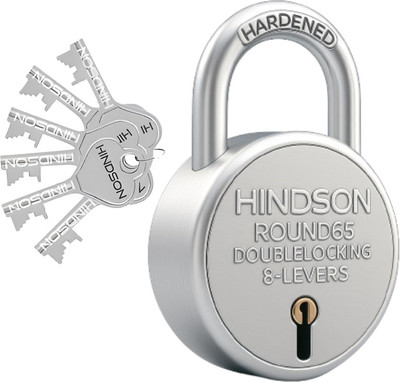 HINDSON Round 65mm with 6 Keys Padlock(Silver)