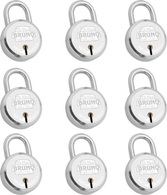 Shiba Bruno65 Pack Of 9 Padlock(Silver)