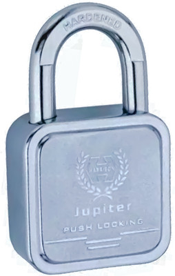 HARRISON Square Padlock 65mm 12 Pin with 3 Computerised Keys JUPITER-0668 PK_1/ Steel Padlock(Chrome Plated)