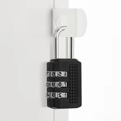 EIS 3 Digit Number Locks for Luggage Bag Travelling Password Locks Combination Combination Lock(Black)