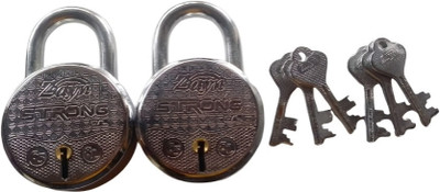 OmShreeShyam Zayn Durable & Strong (65mm) Push Padlock(Silver)