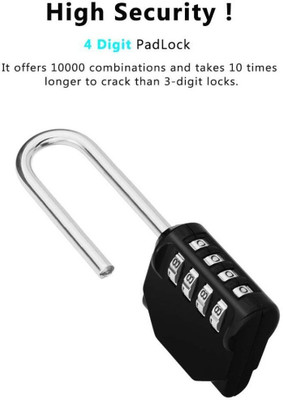 JGG Jain Gift Gallery Luggage Lock 4 Digit Combination Lock Combination Lock(Black)
