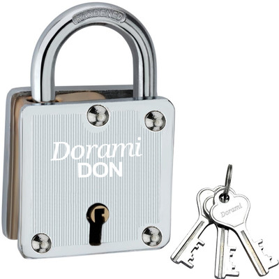 Indora Square 7 Levers | Dual Mechanism | Hardened Body | (Pack of 1) Padlock(Silver)