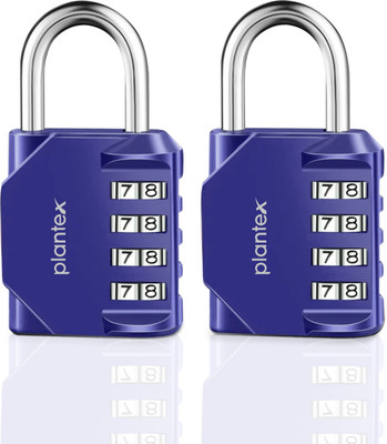 Plantex Number Lock/4-Digit Code Combination Lock/Lock for Briefcase/Password Lock Combination Lock(Blue)
