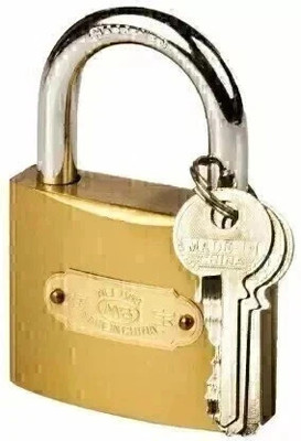 Any Fashion Key insert & Turn Knob Padlock Padlock(Golden)