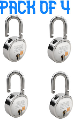 Konark PREMIER LOCK 60MM PACK OF 4 Padlock(Silver)