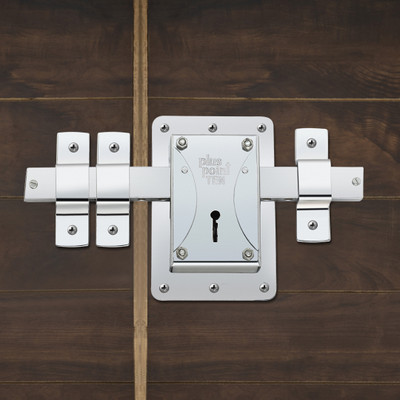 PLUS POINT Dus (10) Chal with 3 Key,10 Lever, Operate from both side with Silver Finish Lock(Silver)