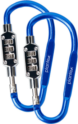 Plantex 3-Digit Code Combination Lock/Number Lock/Portable Luggage Lock/Travel Lock Combination Lock(Blue)