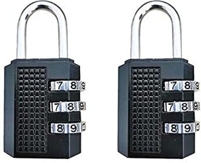 Volo black medium lock 2 pcs Combination Lock(Black)