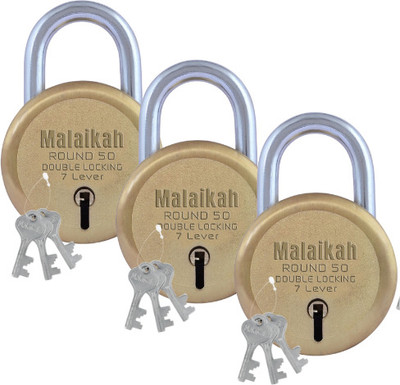 Malaikah Gold Round 50mm Padlock(Gold)