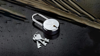 HARRISON Padlocks 0643 J Supreme Round 65mm BCP Padlock with 6 Lever, Lock and Key Padlock(Silver)