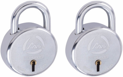 AAS COPULA 8 levers 70mm | Steel Body | Round Padlock(Silver)