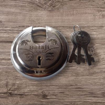 OmShreeShyam Balaji Shutter Lock (90mm) Padlock(Silver)