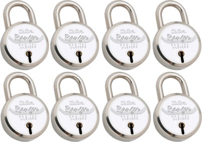 Shiba Ranger 40mm Round Padlock Pack Of 8 Padlock(Silver)