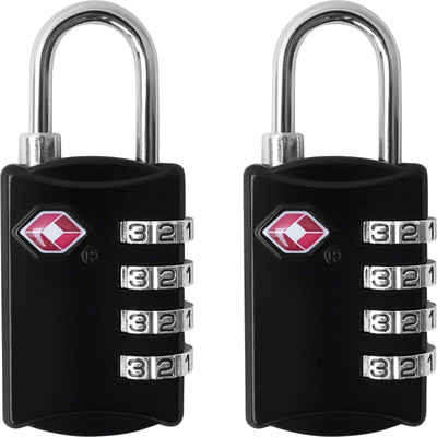 Bluedeal tools TSA Luggage Locks (2 Pack) - 4 Digit Combination Steel Padlocks Combination Lock(Black)
