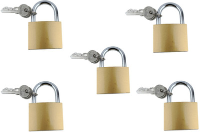 ALYRATOOLS 5-piece Locker Lock with Key -106.E Lock(Gold)