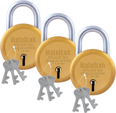 Malaikah Dark Gold Round 50mm Padlock(Gold)