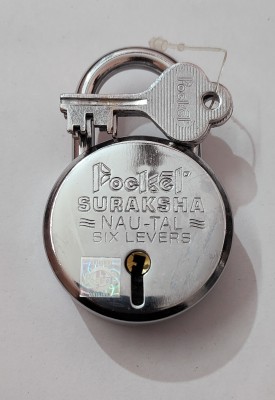 pocketlocks suraksha 50mm Padlock(Silver)