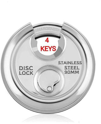 CP Locks 90mm ultra key steel pad lock for home door heavy lock Padlock(Silver)