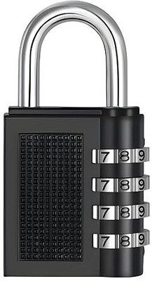 VYSTRA 4-Digit Safe PIN Hand Bag Shaped Combination Metal Padlock Lock Combination Lock(Black)