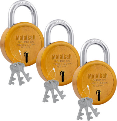 Malaikah Dark Gold Round 65mm Padlock(Gold)