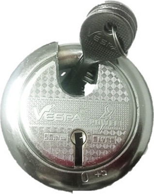 Loki 90 MM SHUTTER LOCK STRONG LOCK 1 PC's LOCK 3 KEY'S Padlock(Silver)