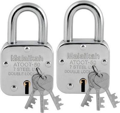 Malaikah Square Atoot 50mm Padlock(Silver)